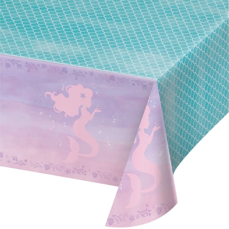 Creative Converting Iridescent Mermaid Party Plastic Tablecloth, 102"x54", 6PK 336720